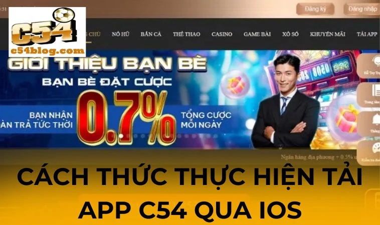 Cách thức thực hiện tải app C54 qua iOS