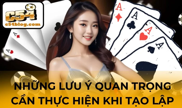 Những lưu ý quan trọng cần thực hiện khi tạo lập