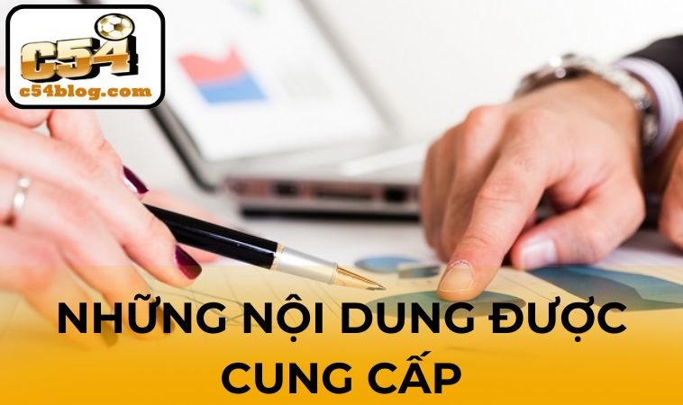 Những nội dung được cung cấp